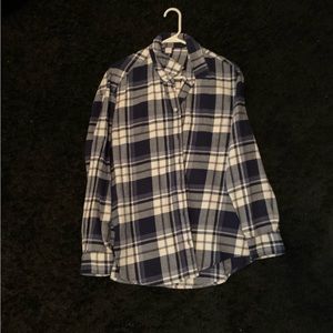 Blue and white flannel